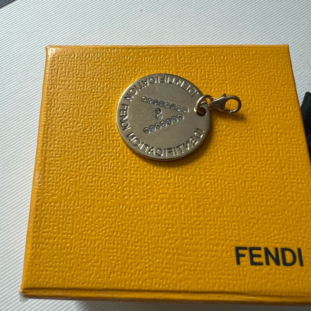 FENDI authentic Jewelry | Fendi Identification letter A Charm Gold Plated | - Picture 10 of 12